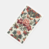 Italienisches Barock. Chic Blume und Blätter Serviette (Ecke)