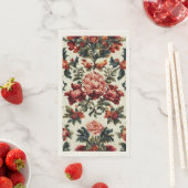 Italienisches Barock. Chic Blume und Blätter Serviette (Beispiel)