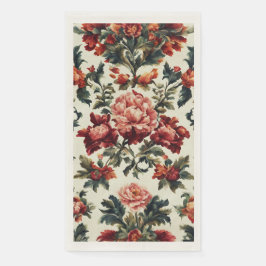 Italienisches Barock. Chic Blume und Blätter Serviette
