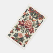 Italienisches Barock. Chic Blume und Blätter Serviette (Ecke)