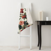 Italienisches Barock. Chic Blume und Blätter Sherpadecke (Beispiel)