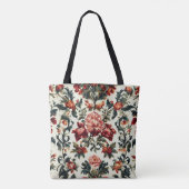 Italienisches Barock. Chic Blume und Blätter Tasche (Rückseite)