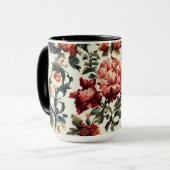 Italienisches Barock. Chic Blume und Blätter Tasse (Vorderseite Links)
