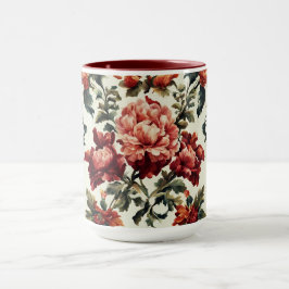 Italienisches Barock. Chic Blume und Blätter Tasse