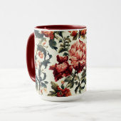 Italienisches Barock. Chic Blume und Blätter Tasse (Vorderseite Links)