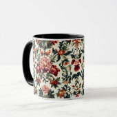 Italienisches Barock. Chic Blume und Blätter Tasse (Vorderseite Links)