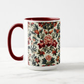 Italienisches Barock. Chic Blume und Blätter Tasse (Links)