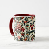 Italienisches Barock. Chic Blume und Blätter Tasse (Vorderseite Links)