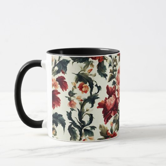 Italienisches Barock. Chic Blume und Blätter Tasse (Links)