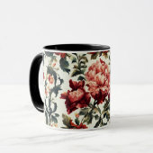Italienisches Barock. Chic Blume und Blätter Tasse (Vorderseite Links)