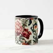 Italienisches Barock. Chic Blume und Blätter Tasse (VorderseiteRechts)