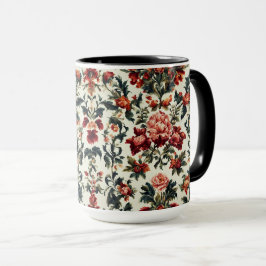 Italienisches Barock. Chic Blume und Blätter Tasse