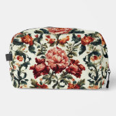 Italienisches Barock. Chic Blume und Blätter Waschbeutel (Vorderseite)