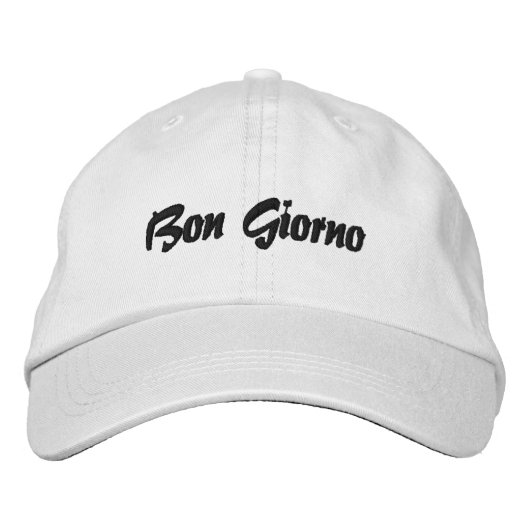Italienisches Baseball Cap Bon Giorno Bestickte Baseballkappe (Vorderseite)
