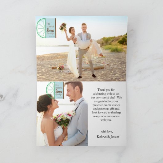 Italienisches Bauernhaus geklappt Dankeschön Karte (Innenseite)