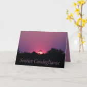 Italienisches Beileid Rosa Sonnenuntergang Karte (Gelbe Blume)