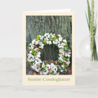 Italienisches Beileid Weißer Blume Kranz in Baumnä