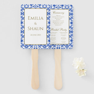 Italienisches Blauer Hand Fan Programm Fächer