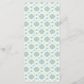 Italienisches "Blue Tiles"-Menü Menükarte (Rückseite)