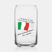 Italienisches Blut fließt meine Adern manchmal wei Dosenglas (Rückseite)