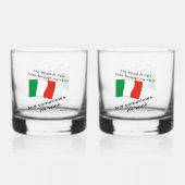 Italienisches Blut fließt meine Adern manchmal wei Whiskyglas (Rückseite)