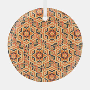 Italienisches Bodengeometriemuster, vintage Mosaik Ornament Aus Glas