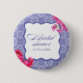 Italienisches Bougainvillea-Brautparty Button (Vorderseite)