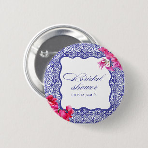 Italienisches Bougainvillea-Brautparty Button