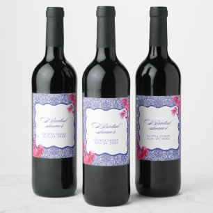 Italienisches Bougainvillea-Brautparty Weinetikett