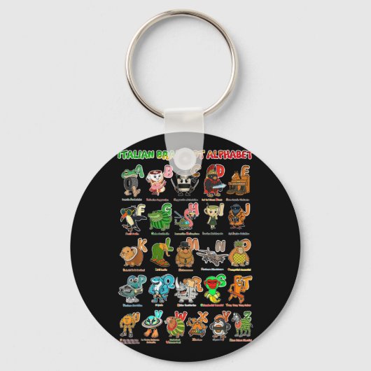 Italienisches Brain Rot Brainrot Funny Memes Schlüsselanhänger (Vorderseite)