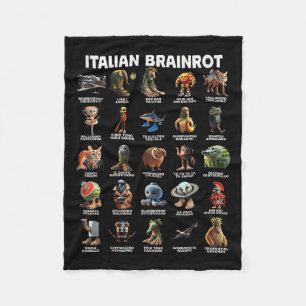 Italienisches Brain Rot Italienisches Brainrot Fun Fleecedecke