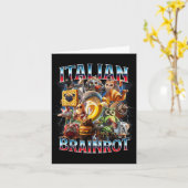 Italienisches Brain Rot Italienisches Brainrot Fun Karte (Gelbe Blume)
