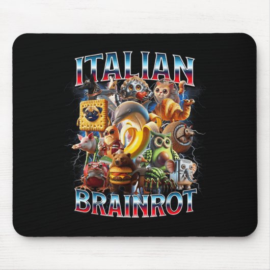 Italienisches Brain Rot Italienisches Brainrot Fun Mousepad (Vorne)