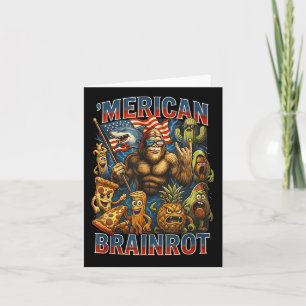 Italienisches Brainrot Big Meme 4. Juli Flag Foot Karte