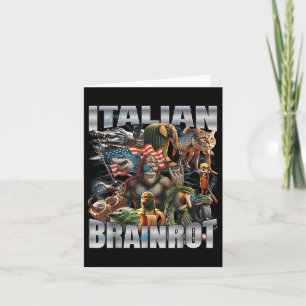 Italienisches Brainrot Big Meme 4. Juli Flag Foot Karte