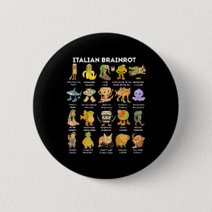 Italienisches Brainrot-Meme für Kinder Jungen Männ Button