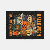 Italienisches Brainrot-Meme-Zeichen Halloween-Kost Fleecedecke (Vorderseite (Horizontal))