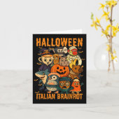 Italienisches Brainrot-Meme-Zeichen Halloween-Kost Karte (Gelbe Blume)
