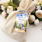 Italienisches Brautparty aus Blauzungenkacheln Geschenkanhänger