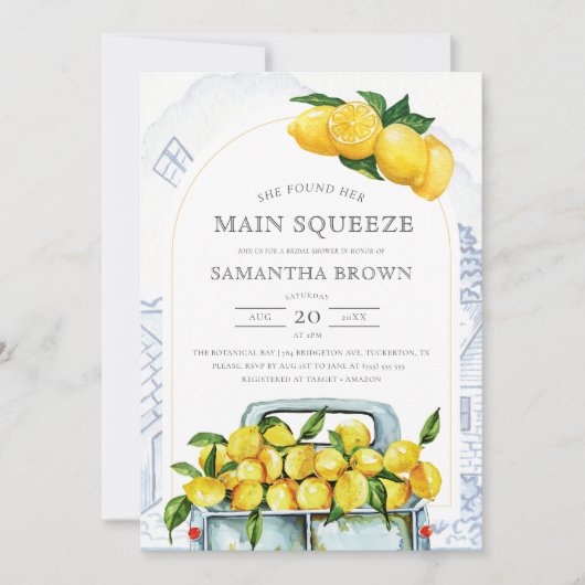 Italienisches Brautparty Einladung (Vorderseite)