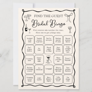 Italienisches Brautparty Finden Sie das Bingo Game Einladung