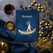 Italienisches Brautparty für Navy und Gold Folieneinladung