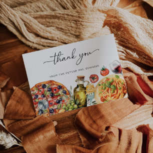 Italienisches Brautparty für Wasserfarben Dankeskarte