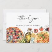 Italienisches Brautparty für Wasserfarben Dankeskarte (Vorderseite)