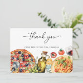 Italienisches Brautparty für Wasserfarben Dankeskarte (Stehend Vorderseite)