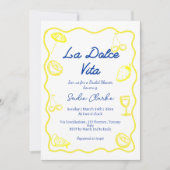 Italienisches Brautparty La Dolce Vita Einladung (Vorderseite)