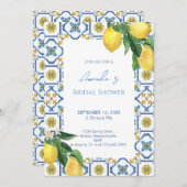 Italienisches Brautparty Lemon Einladung (Vorne/Hinten)