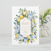 Italienisches Brautparty Lemon Einladung (Stehend Vorderseite)