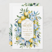 Italienisches Brautparty Lemon Einladung (Vorne/Hinten)