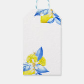 Italienisches Brautparty Lemon Floral Geschenkanhänger (Rückseite)